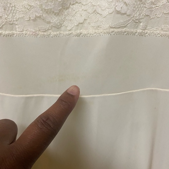 Evette Lingerie Vtg. Chiffon SATIN Lace Adjustable Strap Gown Slip Dress. - Picture 10 of 10